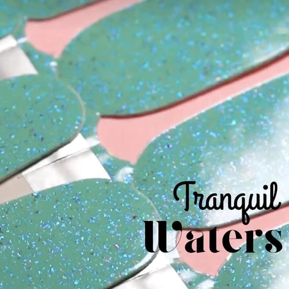 Color Street TRANQUIL WATERS Prism FX Turquoise Nail Strips Set - Picture 8 of 9